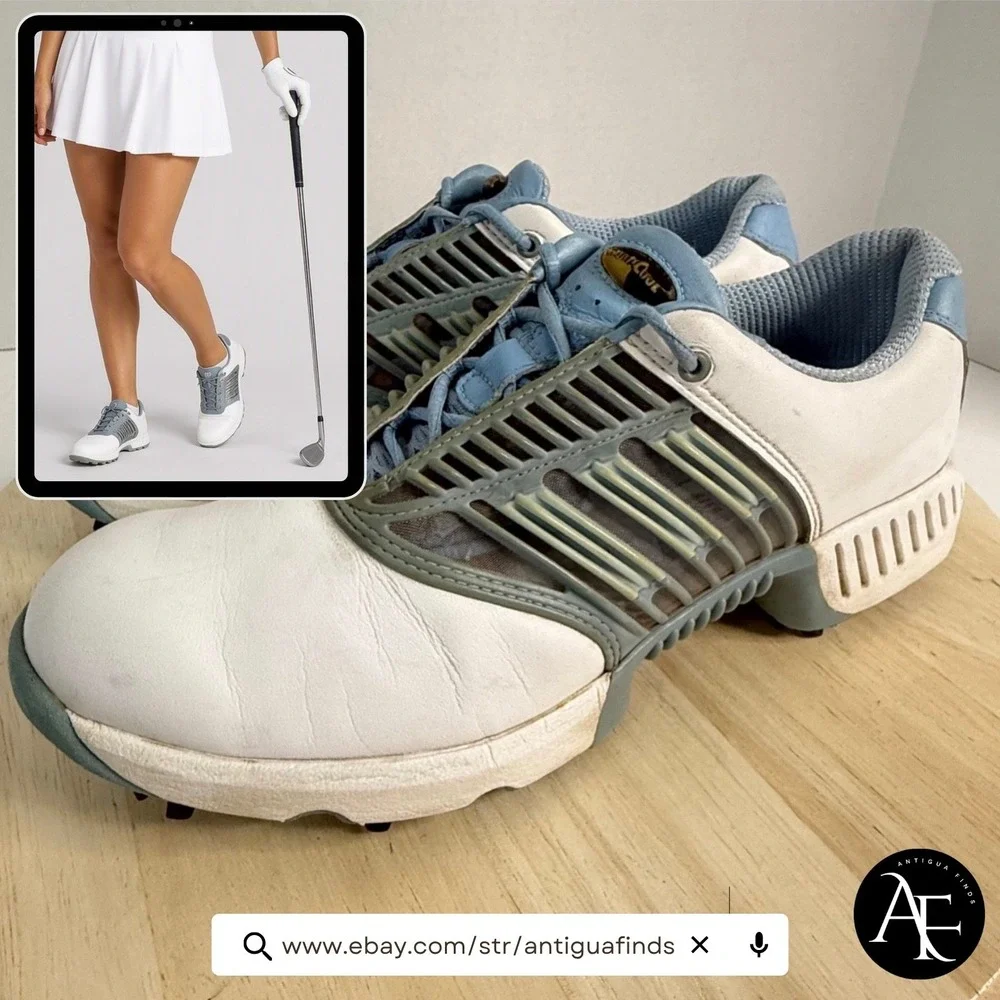 ADIDAS Women's Golf Shoes ClimaCool Blue/White Size 10